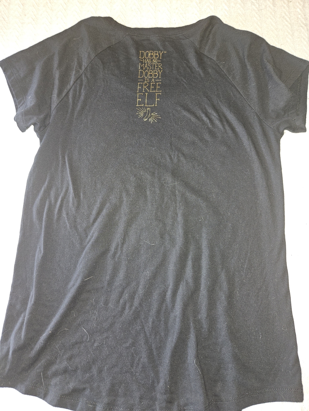 Harry Potter "Free the House-Elves" Short Sleeve Tee - Black/Gold - Picture 3 of 5